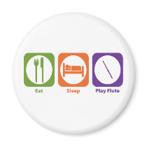 Eat Sleep Play Flute Fridge Magnet