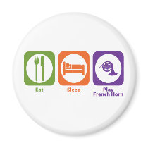 Eat Sleep Play French Horn Refrigerator Magnets