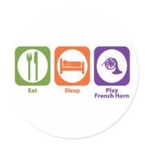 Eat Sleep Play French Horn Stickers