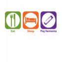 Eat Sleep Play Harmonica t-shirts by 1000suns Eat Sleep Play Harmonica t-shirts