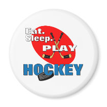 Eat Sleep Play Hockey magnets