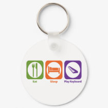 Eat Sleep Play Keyboard keychains