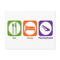 Eat Sleep Play Keyboard Post Card