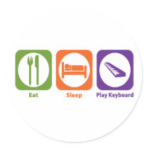 Eat Sleep Play Keyboard stickers