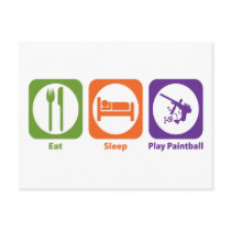 Eat Sleep Play Paintball Post Card
