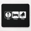eat sleep play piano mousepads
