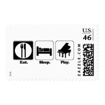 eat sleep play piano postage