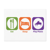 Eat Sleep Play Piano Postcards