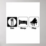 eat sleep play piano posters