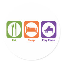 Eat Sleep Play Piano Sticker