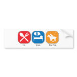 Eat Sleep Play Polo Bumper Sticker