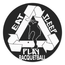 EAT, SLEEP, PLAY RACQUETBALL stickers