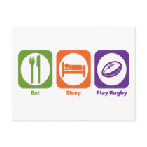 Eat Sleep Play Rugby Postcards
