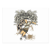 Eat, Sleep Play Rugby Postcards