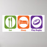 Eat Sleep Play Rugby Posters