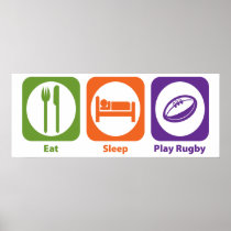 Eat Sleep Play Rugby Posters