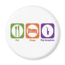 Eat Sleep Play Saxophone Magnet