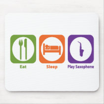 Eat Sleep Play Saxophone Mouse Pads