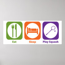 Eat Sleep Play Squash Print