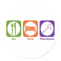 Eat Sleep Play Squash Sticker
