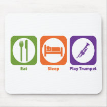 Eat Sleep Play Trumpet Mouse Mats