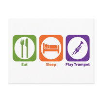 Eat Sleep Play Trumpet Postcard