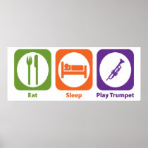 Eat Sleep Play Trumpet Poster