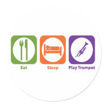 Eat Sleep Play Trumpet Sticker