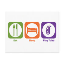 Eat Sleep Play Tuba Postcard