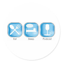 Eat Sleep Podcast stickers