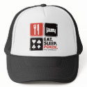 Eat Sleep Poker hats