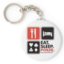 Eat Sleep Poker Key Chain