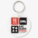 Eat Sleep Poker keychains