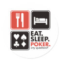 Eat Sleep Poker stickers