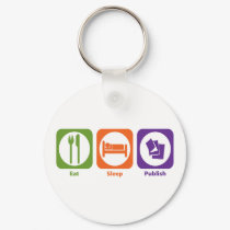 Eat Sleep Publish keychains