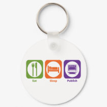 Eat Sleep Publish keychains