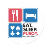 Eat Sleep Py - Red Blue Sticker