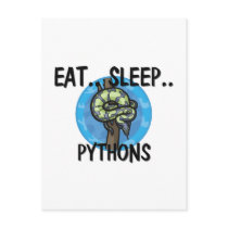 Eat Sleep PYTHONS postcards