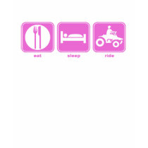 eat sleep quad pink t-shirts