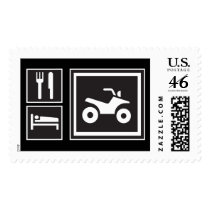 Eat Sleep QUAD! Postage Stamp