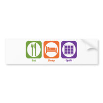 Eat Sleep Quilt bumper stickers