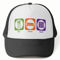 Eat Sleep Quilt hats