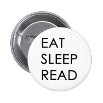 Eat, Sleep, Read Button buttons