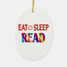Eat Sleep Read Ornaments