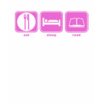 eat sleep read pink t-shirts