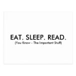 Eat, Sleep, Read Postcard (Funny)