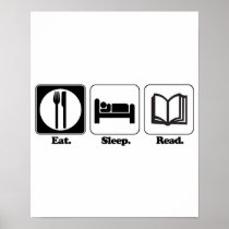 eat sleep read posters