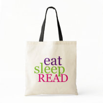 Eat, Sleep, READ - Retro Canvas Bags