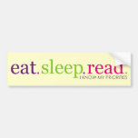 Eat, Sleep, READ - Retro Bumper Stickers