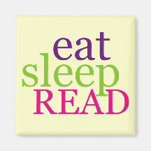 Eat, Sleep, READ - Retro Fridge Magnets